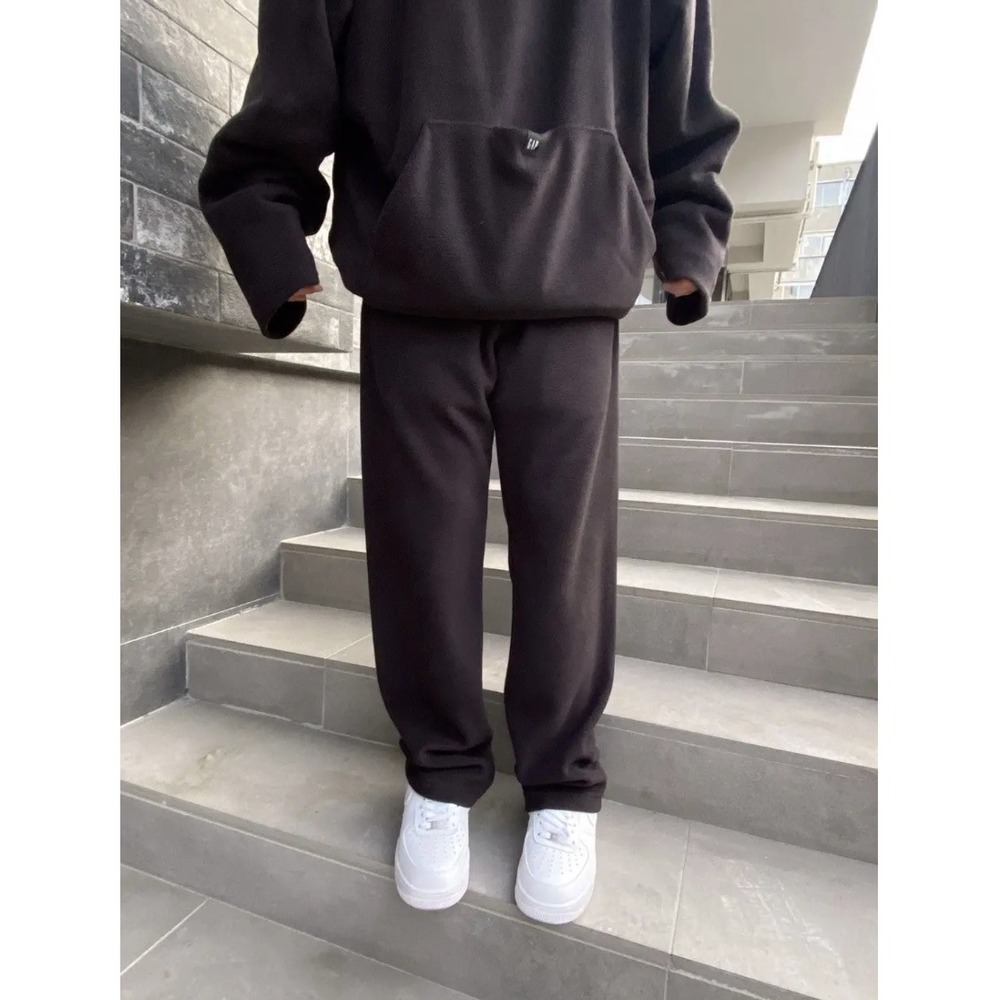 YEEZY GAP Engineered by Balenciaga Men Black Fleece Jogger Pants Zipper L Rare